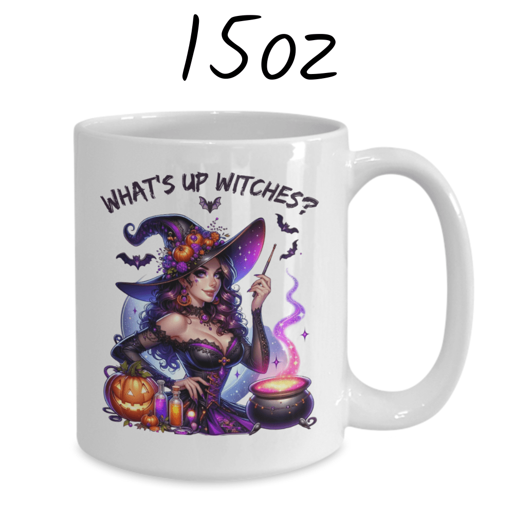 Halloween Gift, Witch Coffee Mug: What's Up Witches?