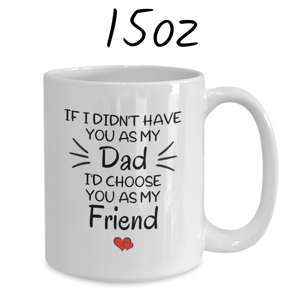 Dad Gift, Personalized Coffee Mug: If I Didn't Have You As My Dad...