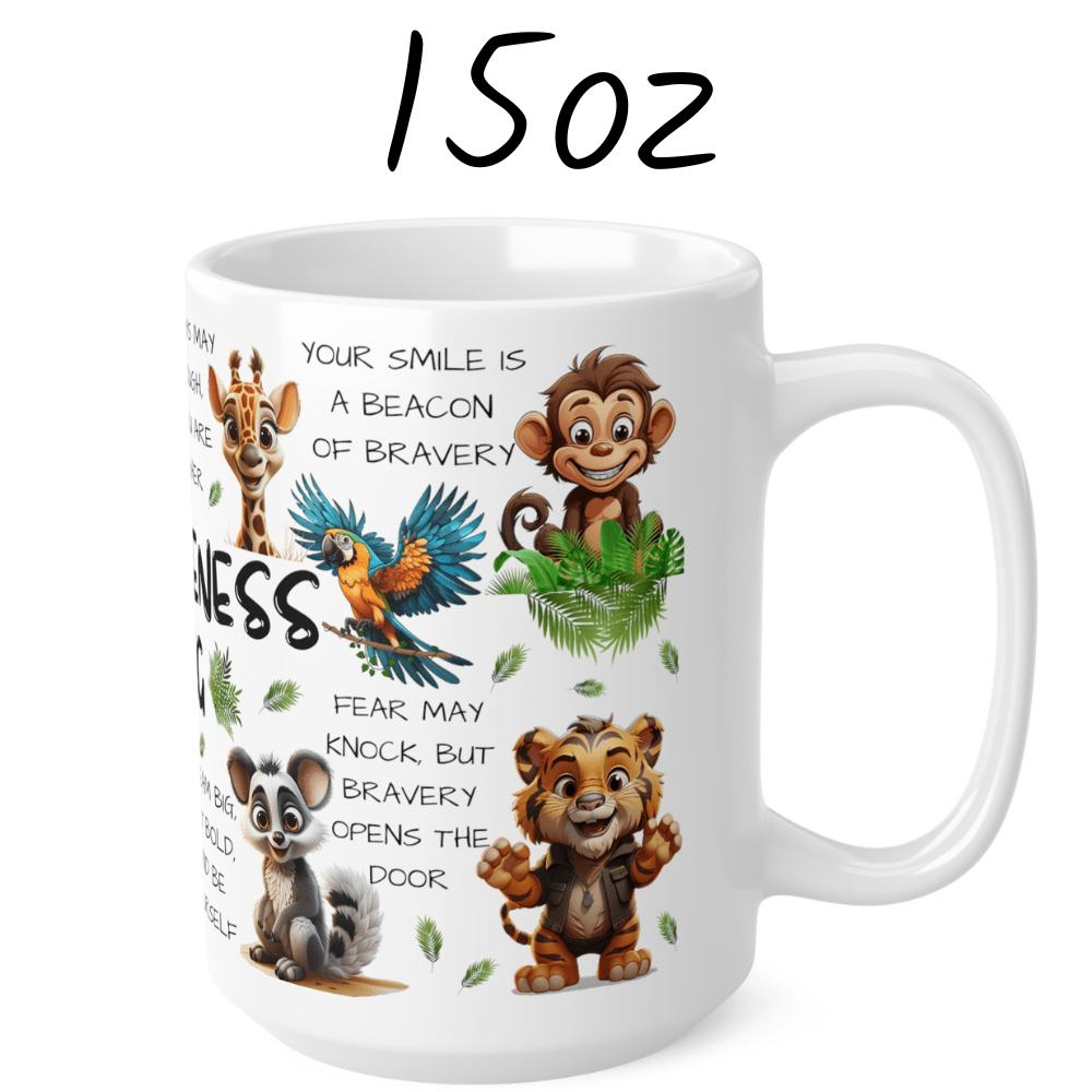 Brave, Jungle Animals, Coffee Mug: The Braveness Mug