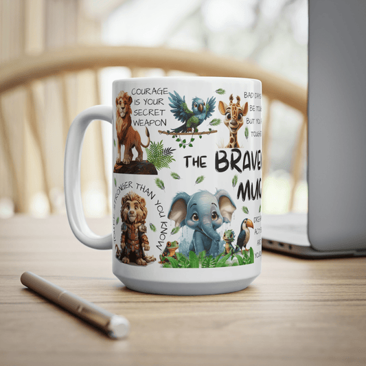 Brave, Jungle Animals, Coffee Mug: The Braveness Mug
