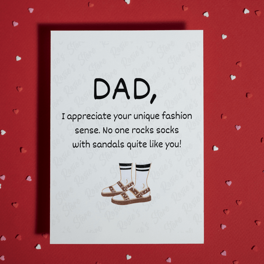 Dad Greeting Card: Dad, I Appreciate Your Unique Fashion Sense...