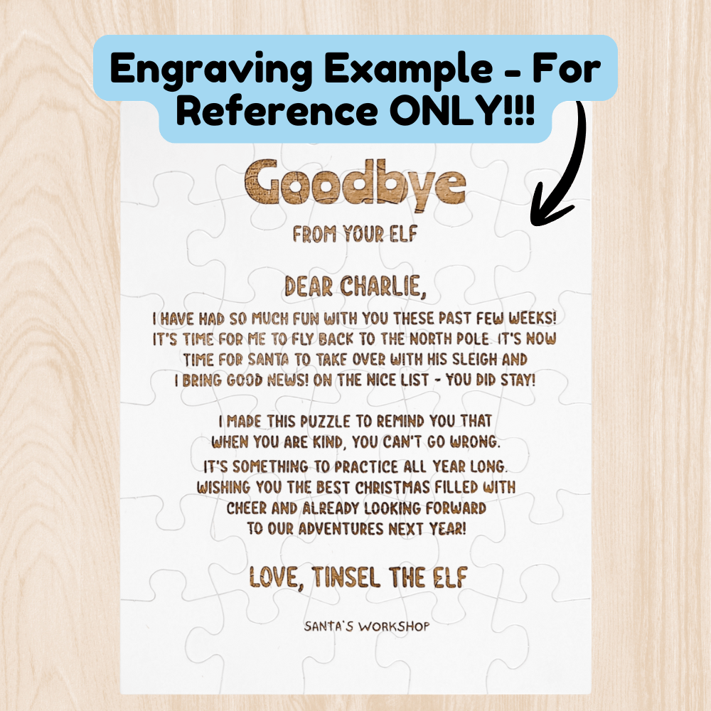 Christmas Gift, Personalized Elf Letter Double-Sided Jigsaw Puzzle: Hello From Your Elf (Elves)