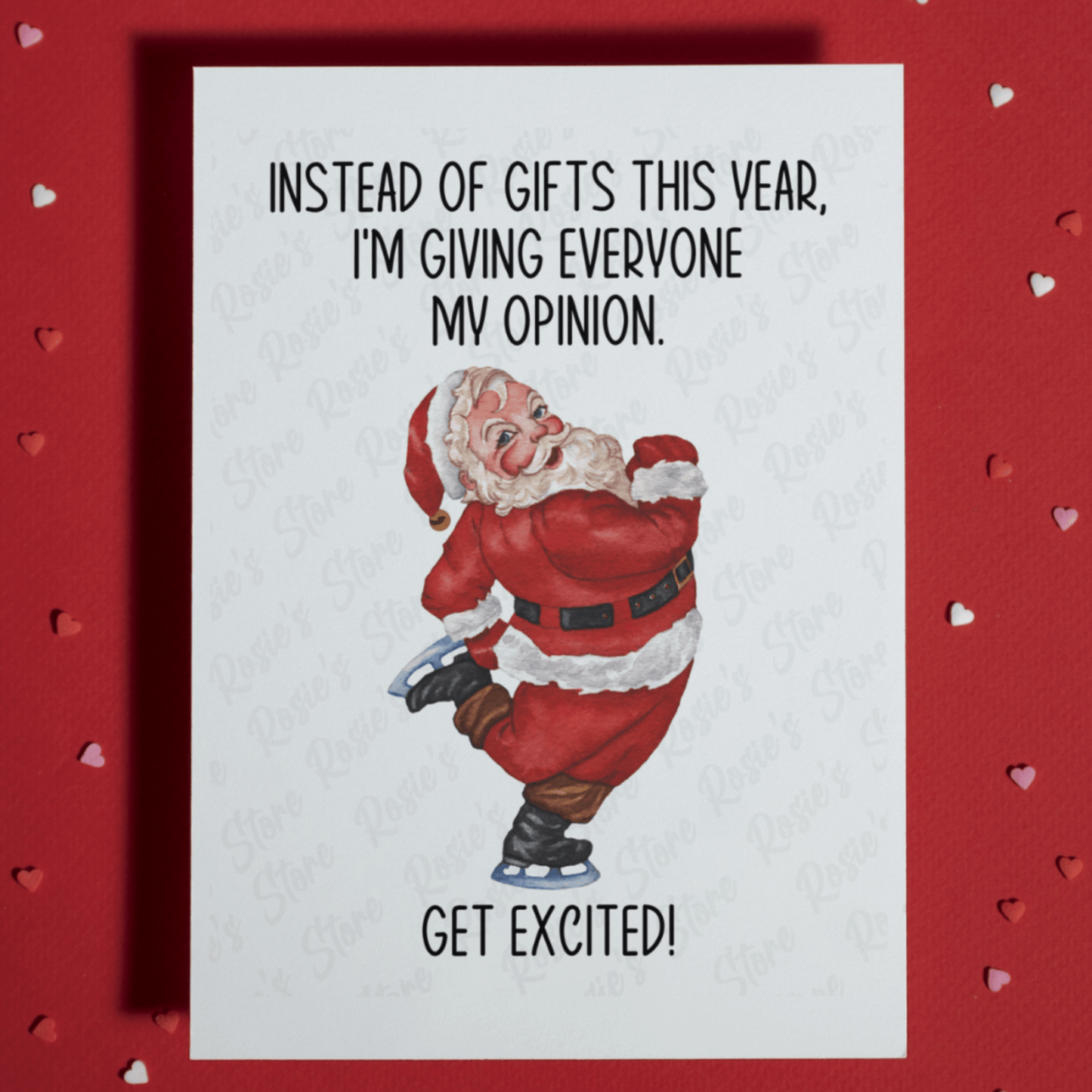 Christmas Greeting Card: Instead Of Gifts...