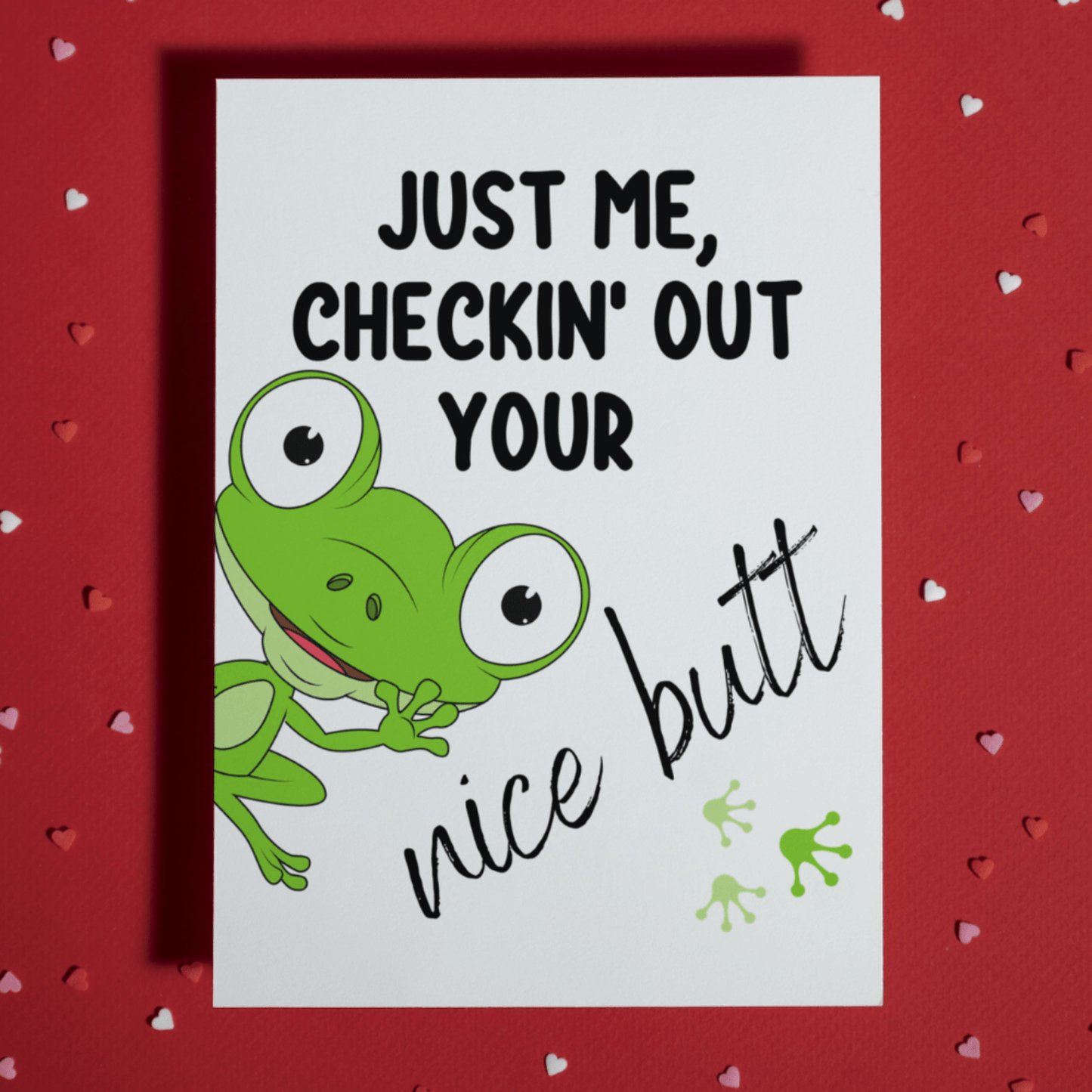Couple Greeting Card: Just Me, Checkin' Out Your Butt...
