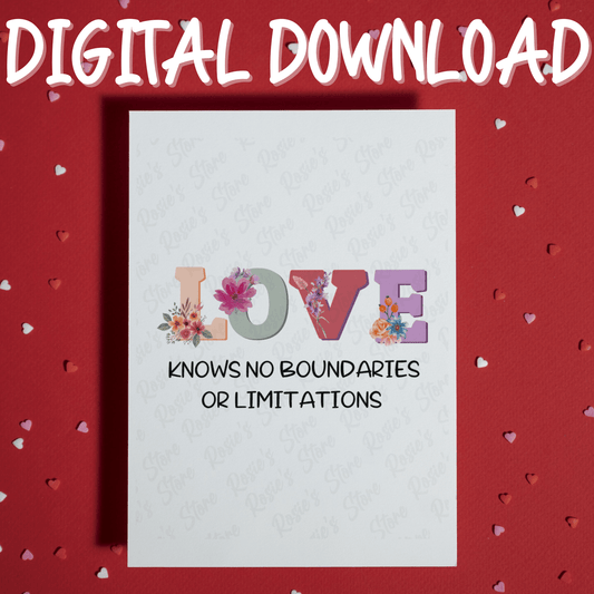 Blended Family Digital Greeting Card: Love Knows No Boundaries Or Limitations