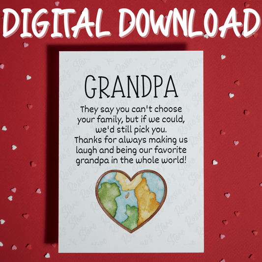 Grandpa Digital Greeting Card: They Say You Can't Choose...