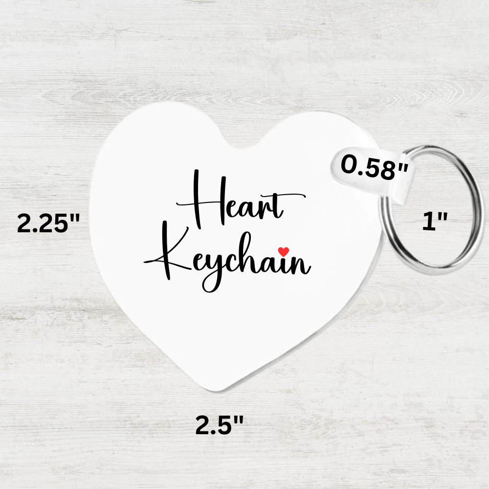 Custom Heart Keychain With a Gift Box