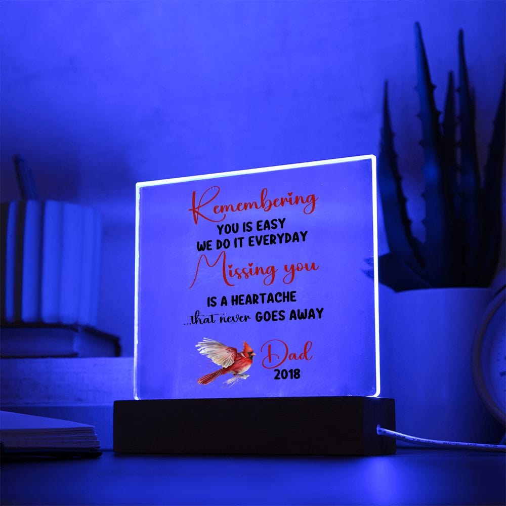 Memorial Custom Plaque: Remembering You Is Easy...
