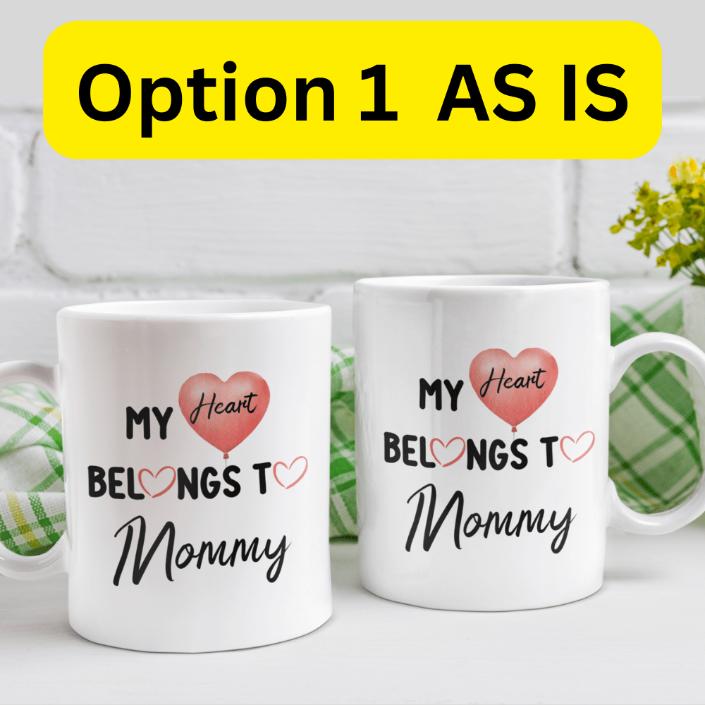 Mom Gift, Coffee Mug With A Custom Photo: My Heart Belongs To Mommy