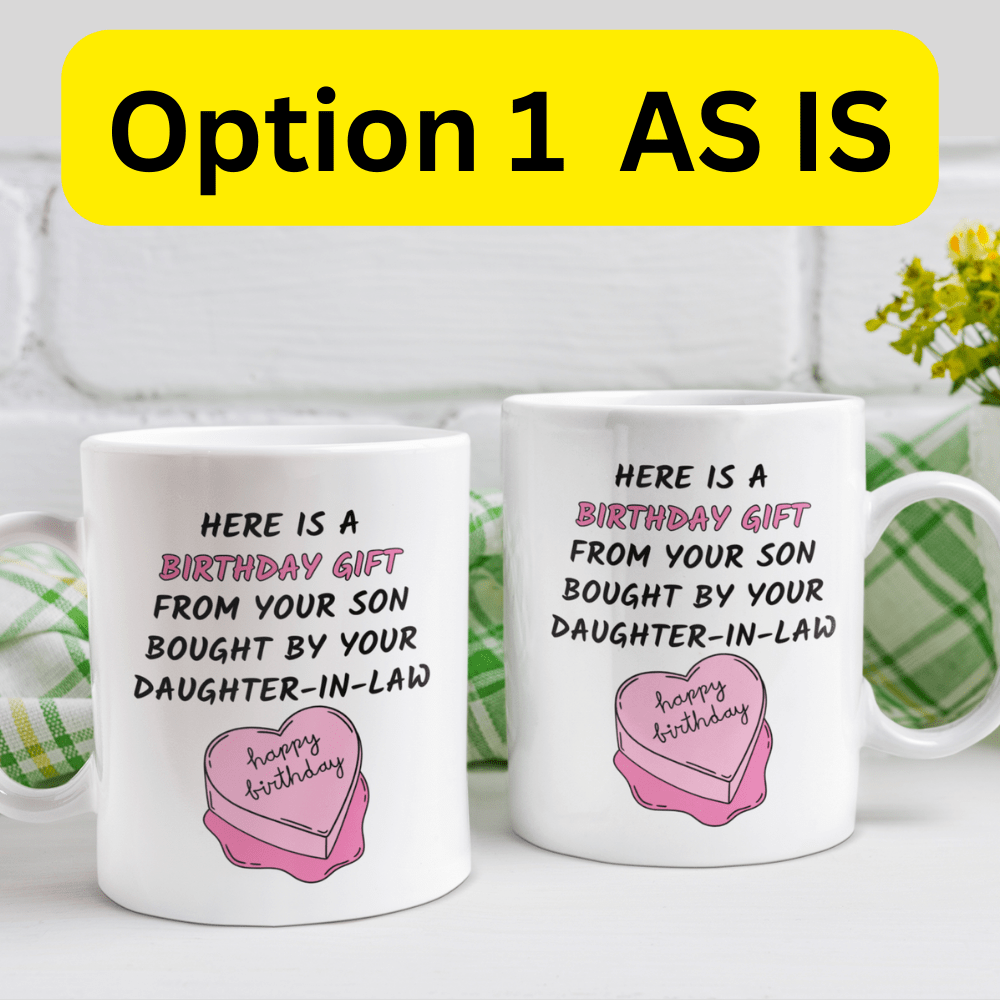 Mother In Law Gift, Birthday Coffee Mug: Here Is A Birthday Gift...