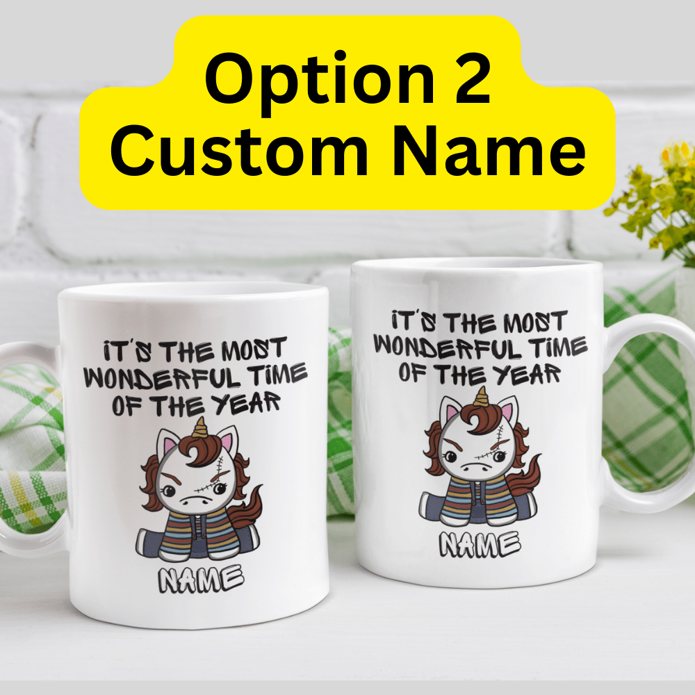 Halloween, Horror Movie Fans Coffee Mug: Unicorn Chuck