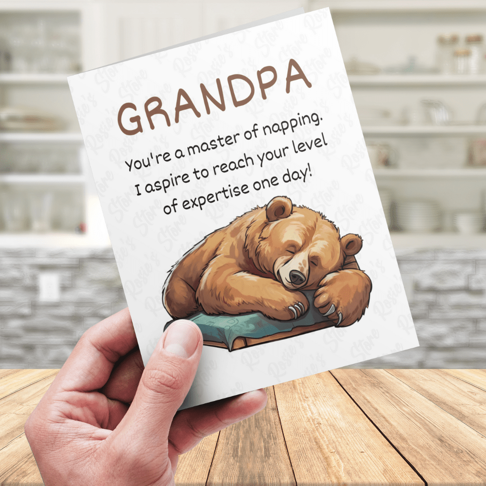 Grandpa Greeting Card: Grandpa You're A Master Of Napping...