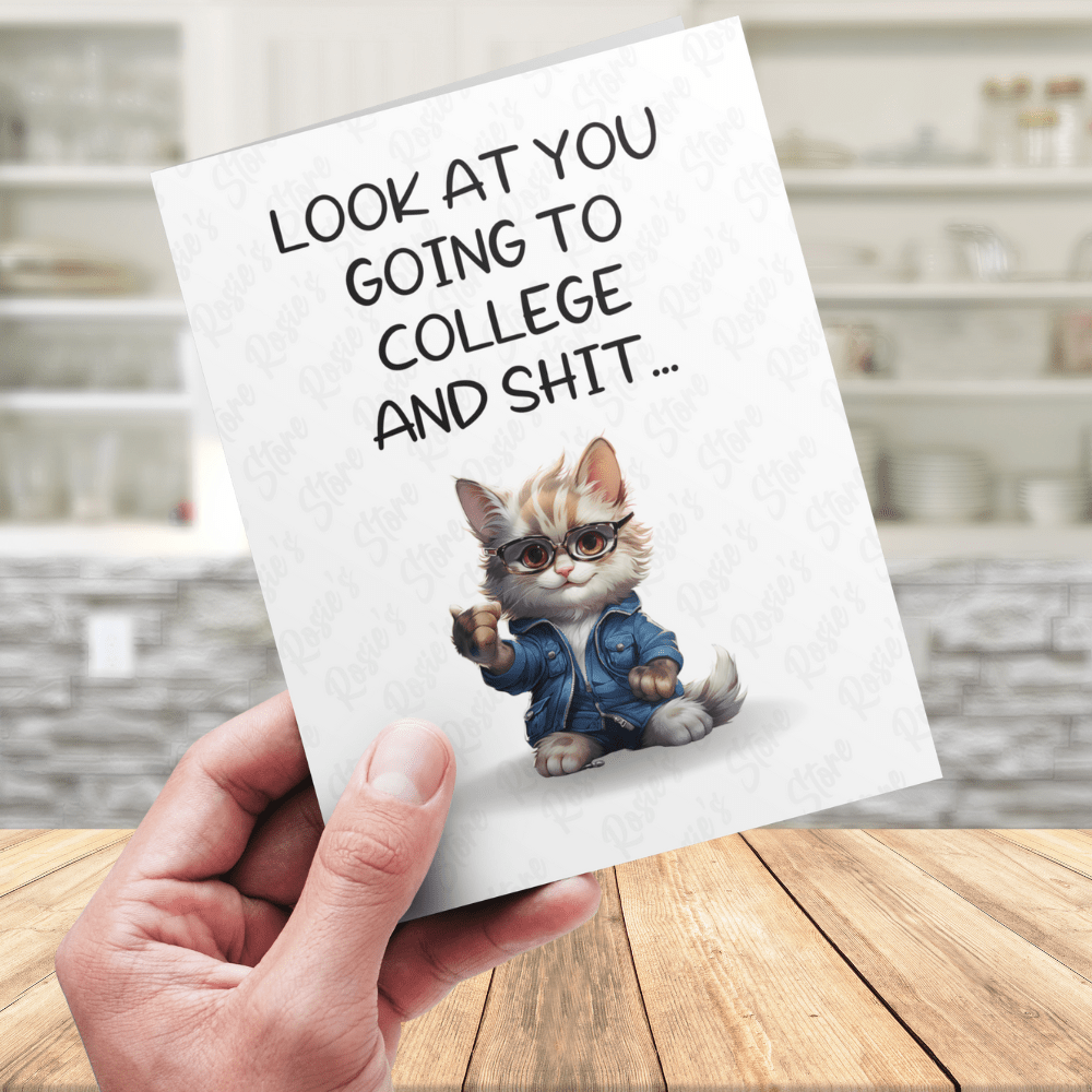College Going Away Greeting Card: Look At You Going To College...