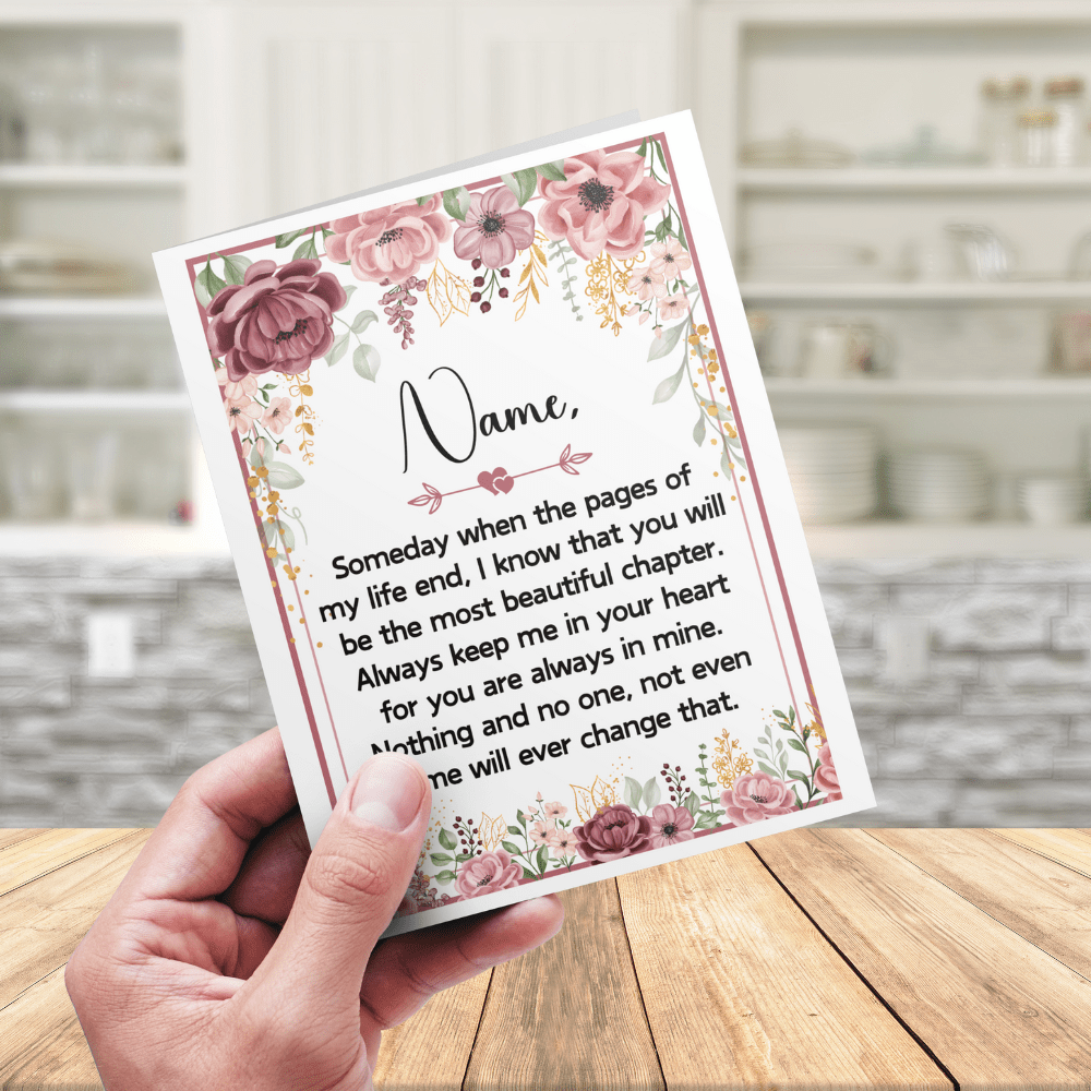 Card for Her, Personalized Greeting Card: The Most Beautiful Chapter