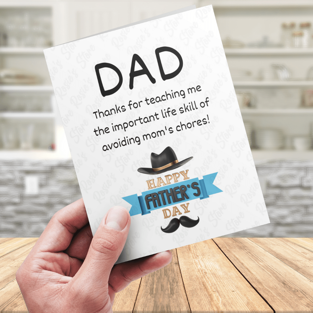 Dad Father's Day Greeting Card: Dad, Thanks For Teaching Me...