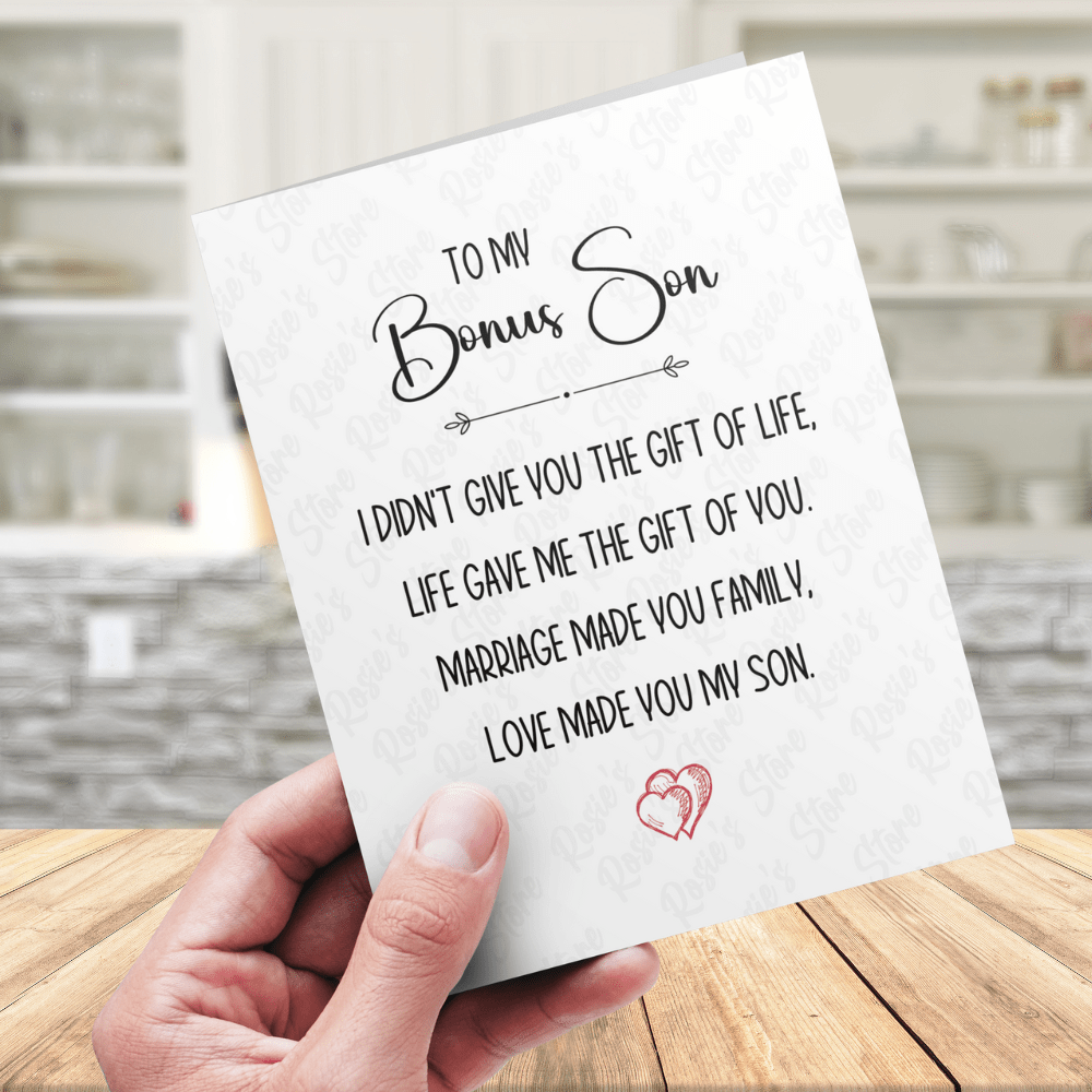 Bonus Son Greeting Card: I Didn't Give You The Gift Of Life...
