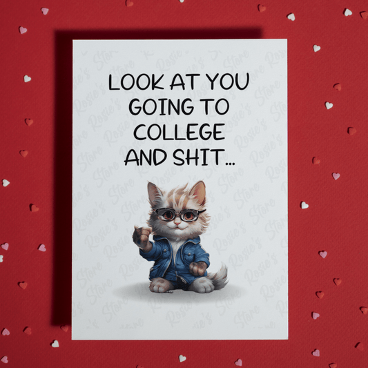 College Going Away Greeting Card: Look At You Going To College...