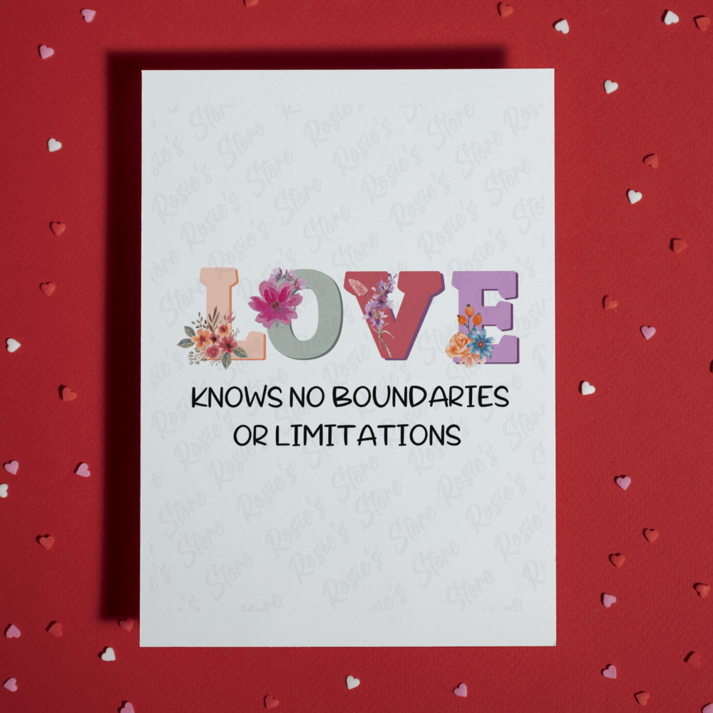 Blended Family Greeting Card: Love Know No Boundaries Or Limitations