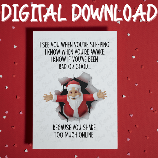 Christmas Digital Greeting Card: I See You...