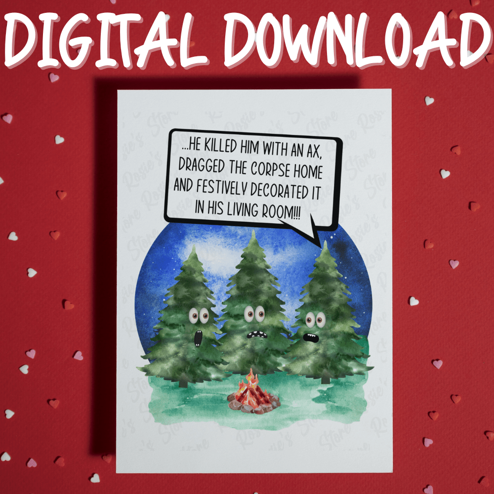 Christmas Digital Greeting Card: Christmas Trees