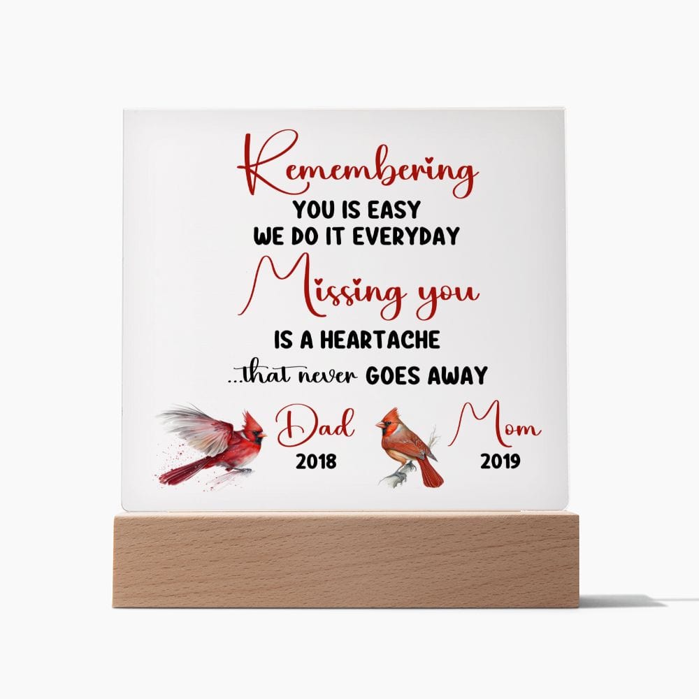 Memorial Custom Plaque: Remembering You Is Easy...