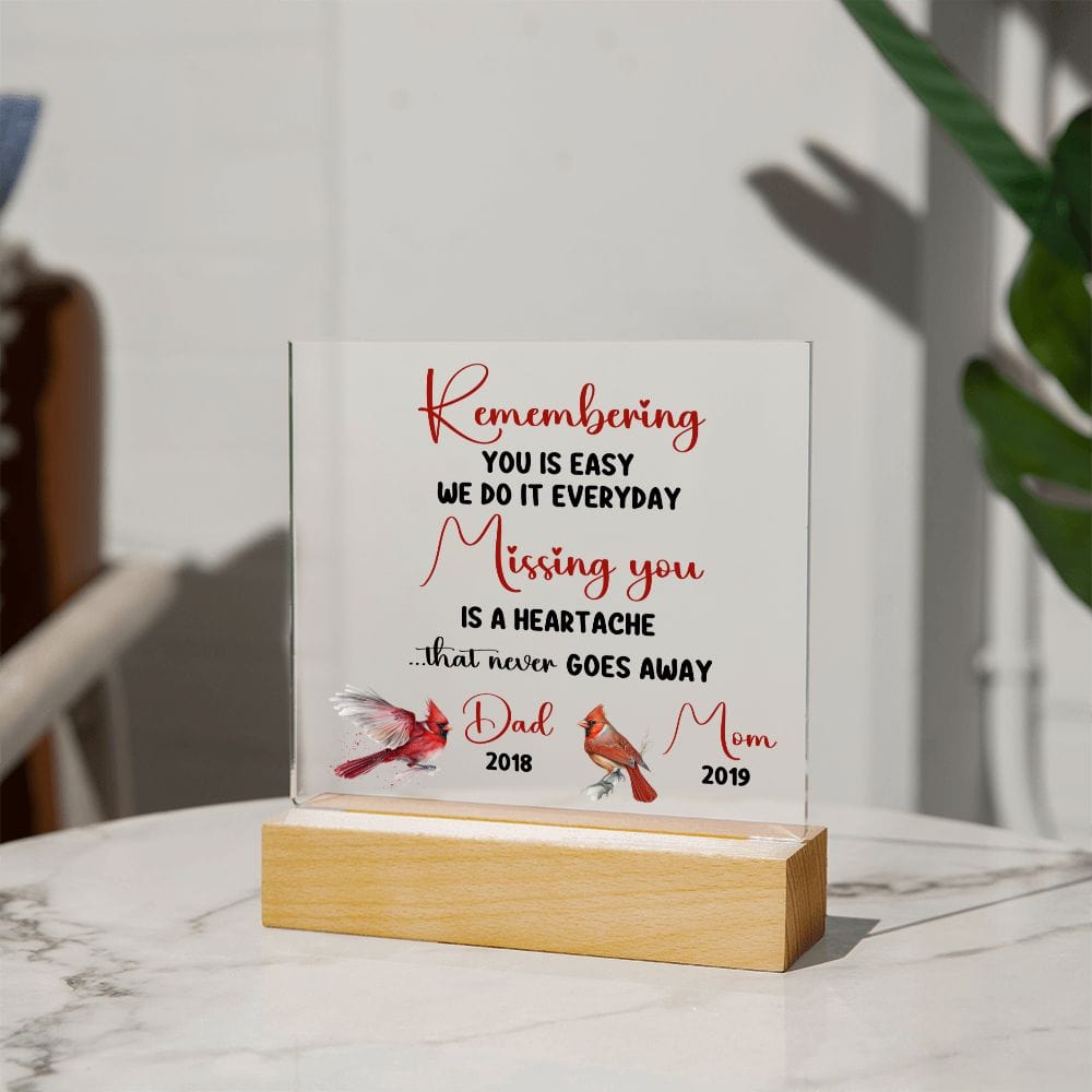 Memorial Custom Plaque: Remembering You Is Easy...