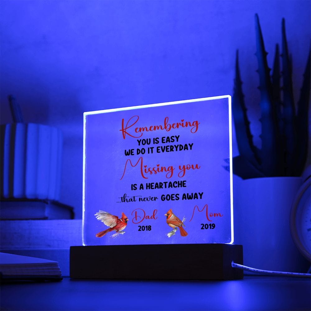 Memorial Custom Plaque: Remembering You Is Easy...