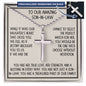 Son-in-Law Gift, Personalized Cross Necklace: While It Was Our Daughter's Heart