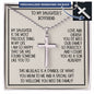 Daughter's Boyfriend Gift, Personalized Cross Necklace: My Daughter Is The Most Precious Thing...