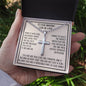 Son-in-Law Gift, Personalized Cross Necklace: While It Was Our Daughter's Heart