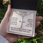 Bonus Son Gift From Bonus Dad, Personalized Cross Necklace: I Didn't Give You The Gift Of Life...