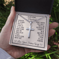 Future Husband Gift, Personalized Cross Necklace: Wherever The Journey Takes Us...