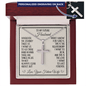 Future Husband Gift, Personalized Cross Necklace: Wherever The Journey Takes Us...