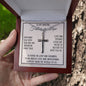 Father-in-Law Gift, Personalized Cross Necklace: Watching You With Our Kids...