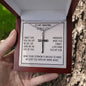 Bonus Son Gift From Bonus Mom, Personalized Cross Necklace: I Didn't Give You The Gift Of Life...