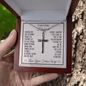 Future Husband Gift, Personalized Cross Necklace: Wherever The Journey Takes Us...