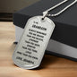 Gift For Grandson From Grandpa, Dog Tag Necklace: Always Remember...