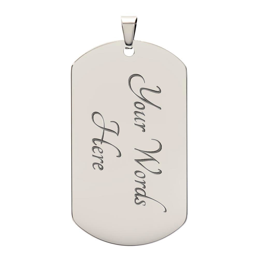Grandson Gift From Gigi, Dog Tag Necklace: Always Remember...