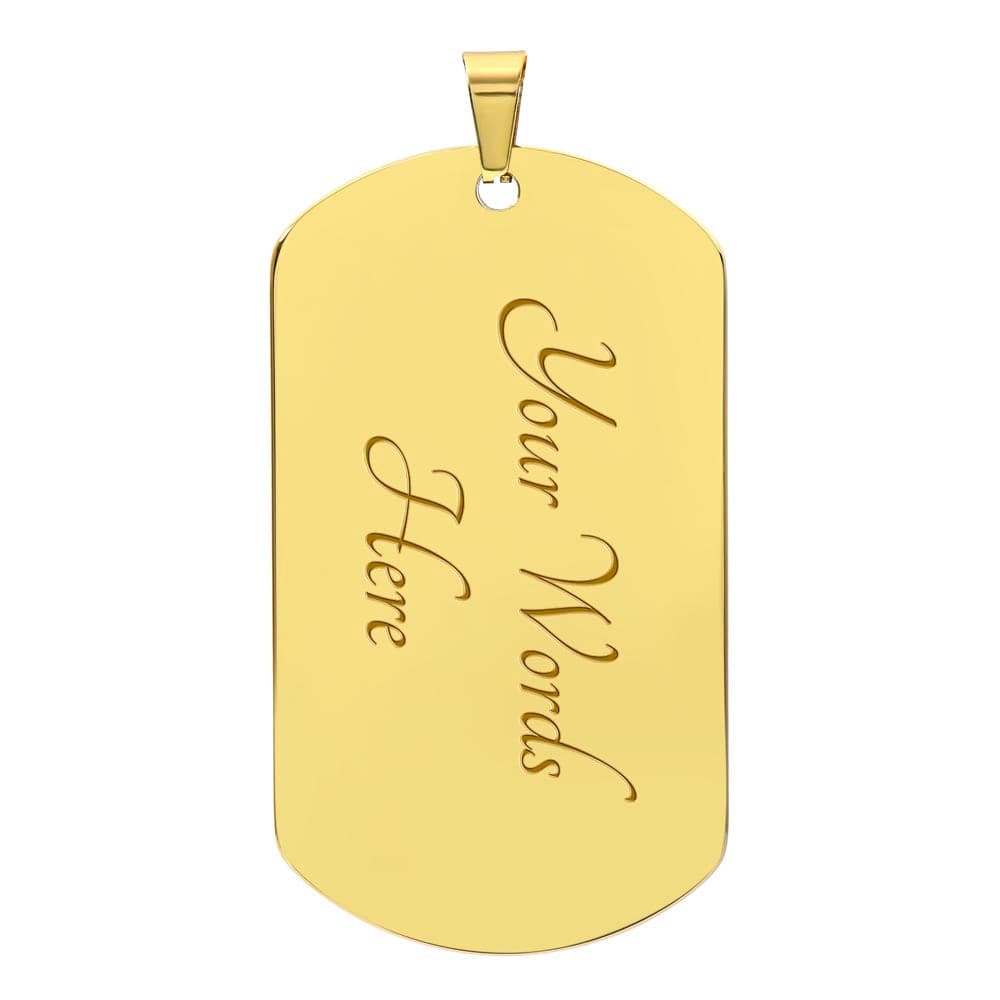 Grandson Gift From Gigi, Dog Tag Necklace: Always Remember...
