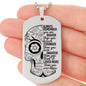 Gift for Him or Her, Engraved Dog Tag Necklace: Always Remember...