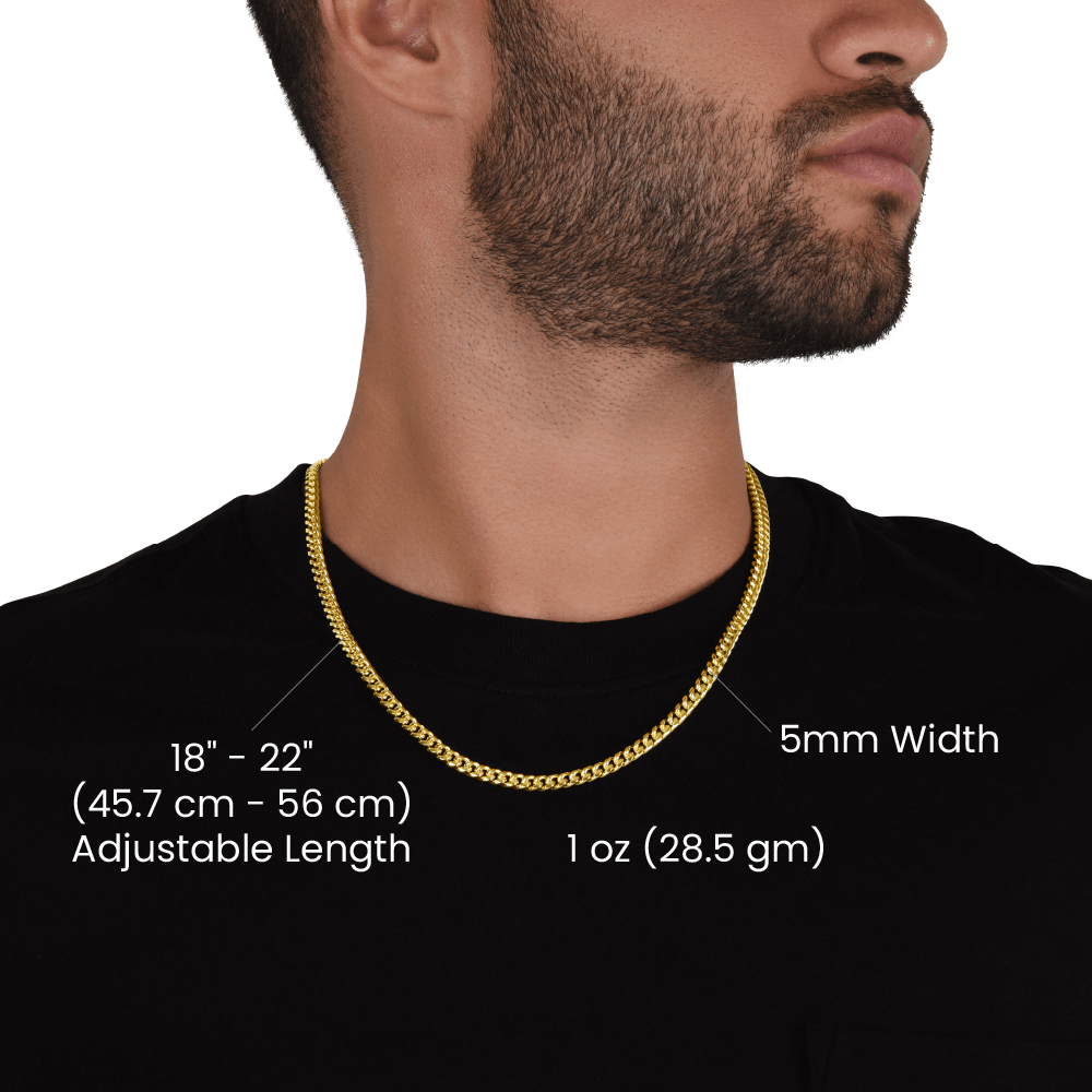 Gift for Him, Link Chain Necklace: The Day I Met You...