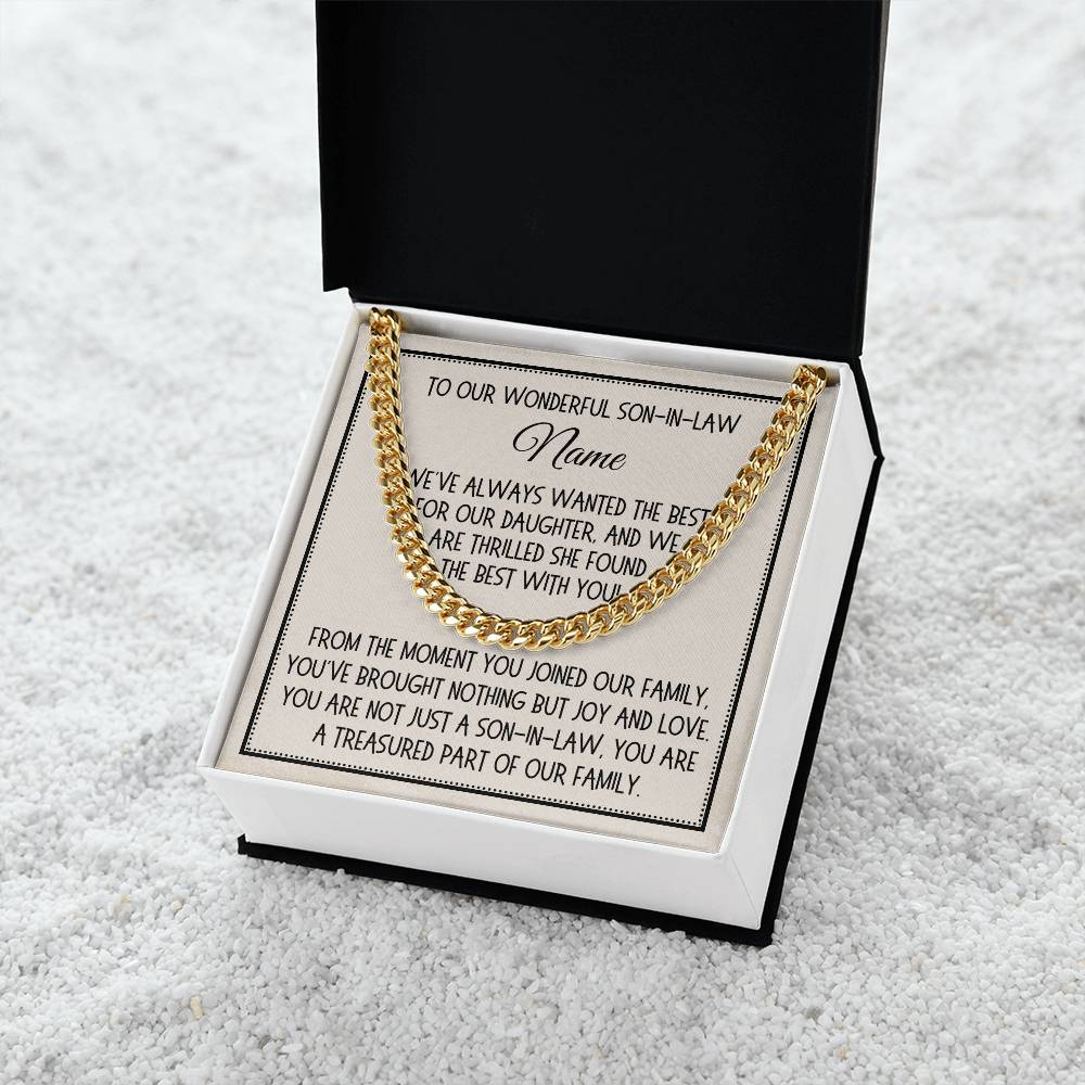 Son-in-Law Gift, Link Chain Necklace: We've Always Wanted The Best