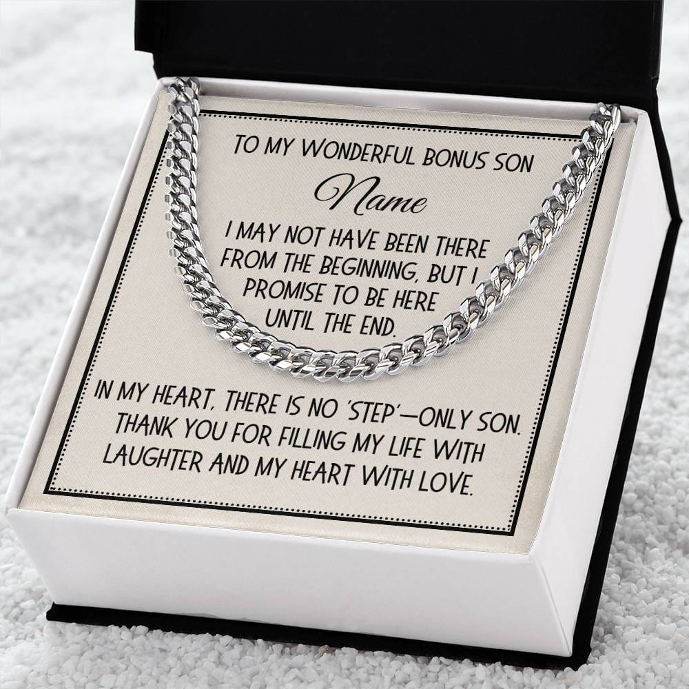 Bonus Son Gift, Link Chain Necklace: I May Not Have Been There...