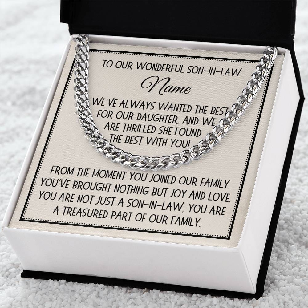 Son-in-Law Gift, Link Chain Necklace: We've Always Wanted The Best