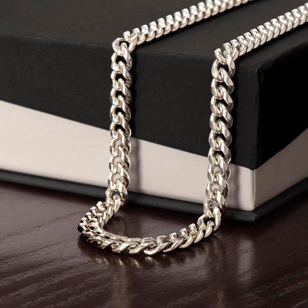 Gift for Him, Link Chain Necklace: The Day I Met You...