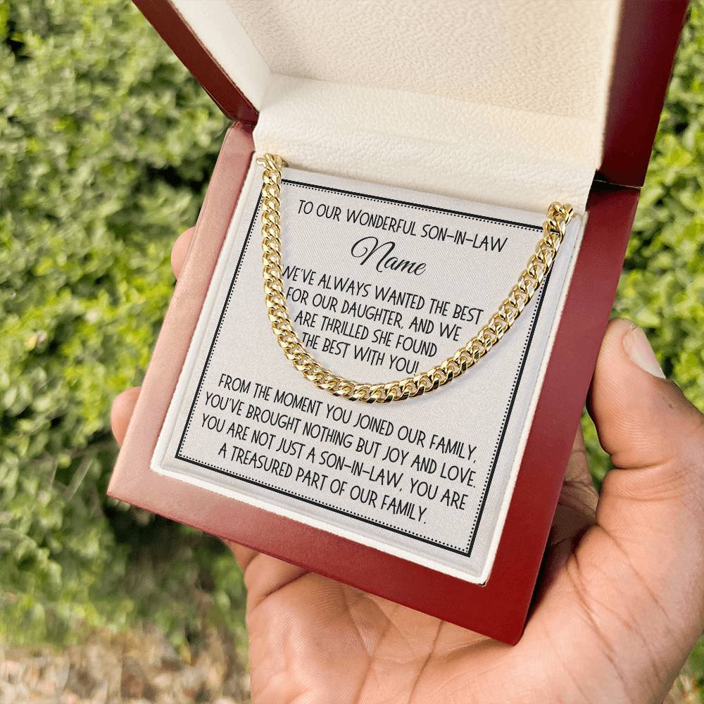 Son-in-Law Gift, Link Chain Necklace: We've Always Wanted The Best