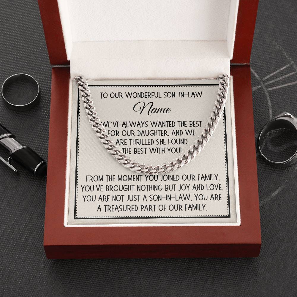Son-in-Law Gift, Link Chain Necklace: We've Always Wanted The Best