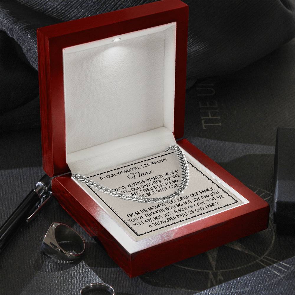 Son-in-Law Gift, Link Chain Necklace: We've Always Wanted The Best