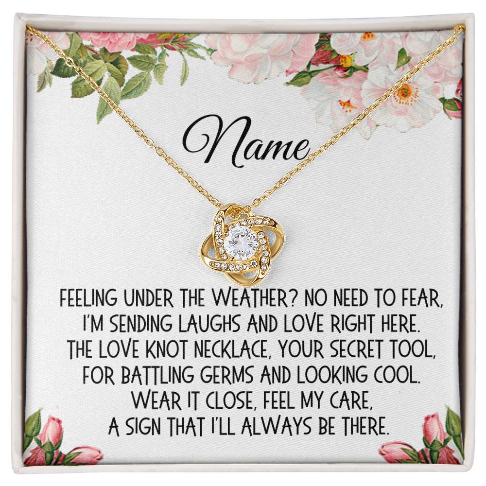 Get Well Gift for Her, Love Knot Necklace: Feeling Under The Weather?