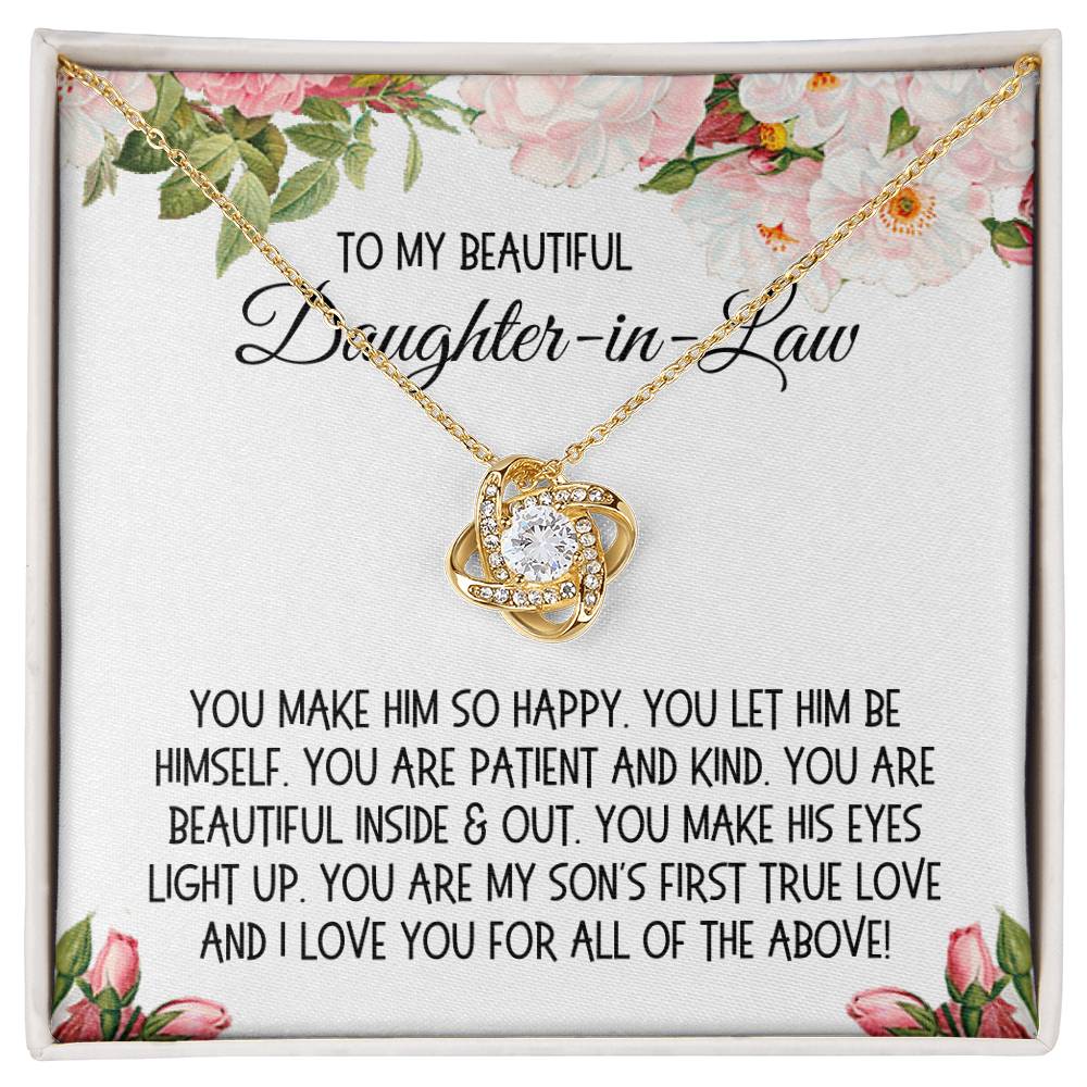 Daughter-in-Law Gift, The Love Knot Necklace: You Make Him So Happy